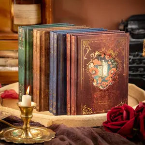 Elegant Gold Foil Hardcover Calendar Notebook, 192 Pages, High-Quality Writing Journal, Ideal Gift for Travel and Daily Use