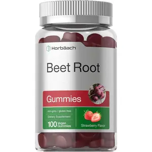 Horbäach Beet Root Gummies | 6000mg | 100 Count | Vegan, Non-GMO, and Gluten Free Formula | Strawberry Flavor