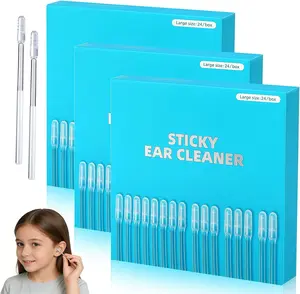 72 Pcs Earwax Removal Adhesive Swabs,ear cleaner sticky pick, sticky ear cleaning stick,gentle ear wax removal,Ear Wax Removal Tool & Ear Cleaning Tool Kit, with Gentle Removal Stick for All Ages (Single Head)