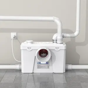 500W Macerator Pump, Heavy Duty Upflush System with 4 Water Inlets, 20L/M Flow, Perfect for Sink Toilet Basement Kitchen Shower Bathtub Laundry Waste Water in Homes, Off-Grid Sewage, Boat RV