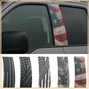 12"x21.5" Modern Gloss B-Pillar Car Decals, Easy Peel-and-Stick Vehicle Stickers with No Residue, Durable Auto Exterior Customization Accessory for DIY Car Styling