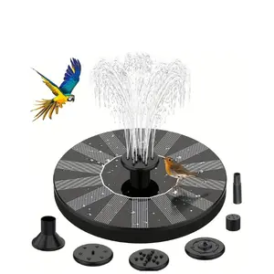 Solar Powered Bird Bath Fountain Pump 1.4W with 4 Nozzles for Garden, Pond & Outdoor Water Features