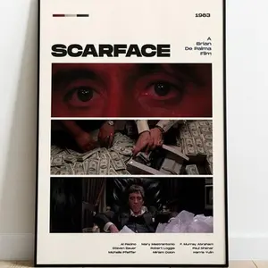 Scarface Movie Poster, Modern Movie Poster Print, Scarface Poster Wall Decor, DIGITAL FILES, Al Pacino