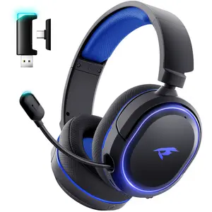 Picun G2 Wireless Gaming Headset, Over-Ear 7.1 Virtual Surround Sound, 2.4GHz/Bluetooth 5.4/Wired, 5ms Ultra-Low Latency,  ENC Noise-Canceling Mic, RGB, for PC PS5 PS4 Switch