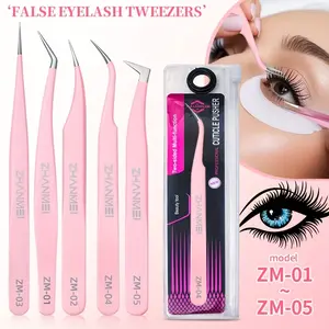 1/5Pcs High Precision Stainless Steel Macaron Tweezers with Storage Box - Ergonomic Design for Precise Eyelash Patch, DIY Handmade and Universal Scenes - Equipped with Protective Cap, Portable, Safe, Alcohol Free and Durable