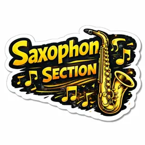 Saxophone Section Die-cut stickers