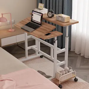 Small Standing Desk, 32-Inch Compact Surface with Smooth-Rolling Lockable Wheels, Adjustable Height, Portable Workstation for Home Office, Treadmill Walking Pad