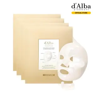 [OFFICIAL d'Alba] Signature Vita Capsule Hydrogel Mask 8-Shape 1BOX (4 Sheets) – Overnight Mask w/ Trufferol, Vitamin C, Collagen, Ceramide NP - Rejuvenating Glow Boost