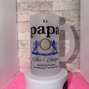 16 oz Reusable Washable Beer Mug - EL PAPA MAS CHINGON BLUE Kitchen Drinkware Cup, Ideal Beverage Container