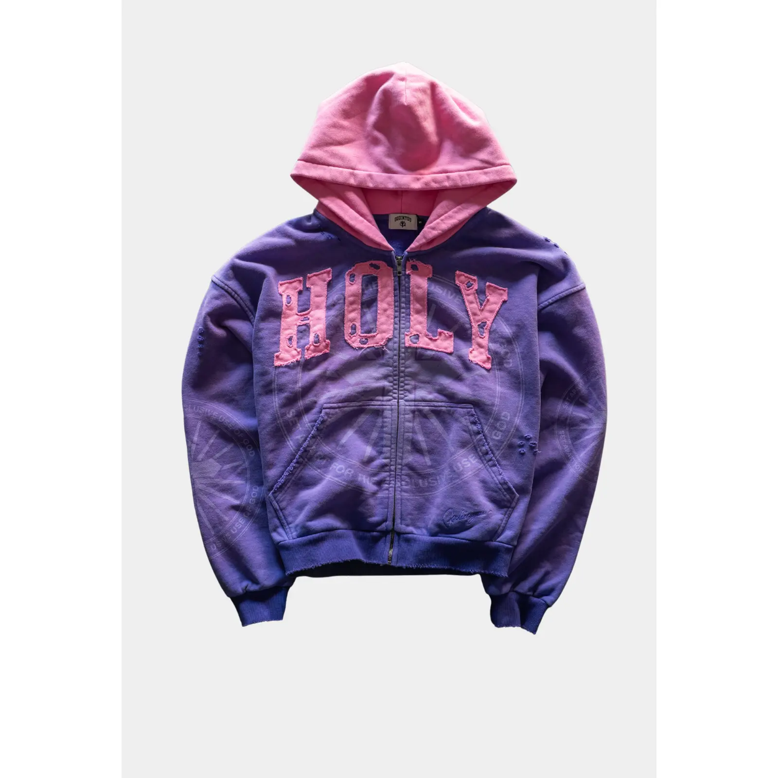 "HOLY" ZIP-UP HOODIE