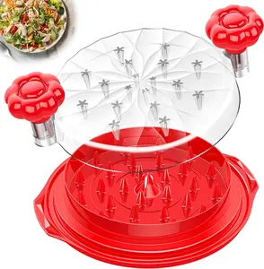 Chicken Shredder 8 Inches, Chicken Breast Shredder Tool, Cooked Meat Shredder With Clear Lid, Ergonomic,Anti-Slip Strip, Ergonomic Handle