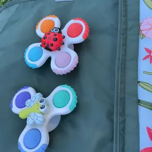 ALASOU 3PCS Pop-up Suction Cup Fidget Spinner Combo - Strong Suction, Great Quality Fun Classic Novelty Kids Toys, Fun Birthday Gift Options, Fun Classic Novelty Toy