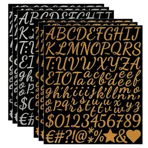 6 Sheets 1in Handwritten Letter Stickers Set, DIY Craft Supplies, Holiday Gift, Creative Stationery Accessories, Includes Numbers & Letters