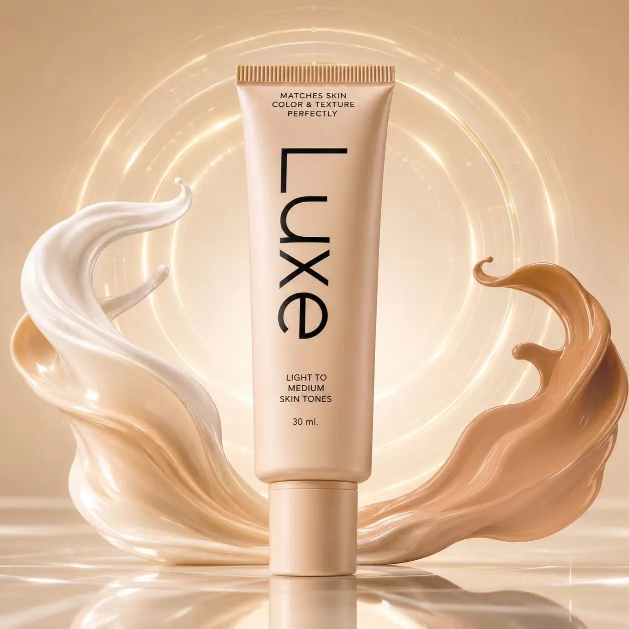 LUXE Adaptive Foundation for Face, Color-Changing Skin Tone Formula, Silky Lightweight Texture, Buildable Coverage and Natural-Looking Glow