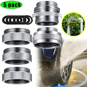 Faucet Adapter Kit,5Pcs Kitchen Sink Brass Aerator Adapter Set,Male Female Sink Faucet Adapter for Garden Hose,Water Filter,Standard Hose via Diverter