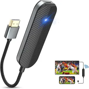 4K 1080P Wireless HDMI Display Adapter, WiFi Streaming Movies, Shows Receiver  i-Phone, i-Pad, Android, Tablet, Laptop, Window to HDTV/Monitor/Projector,  Miracast, Air Play, DLNA