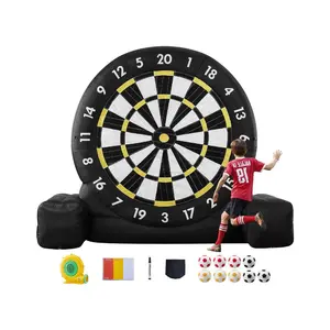 VEVOR Inflatable Soccer Dart Board, over 10 ft High Giant Soccer Dart Board with 9 Kick Balls Air Pump, 2 - Minutes Setup Storage Bag for Easy Carrying, for Giant Yard Games, Giant Kick Darts Game