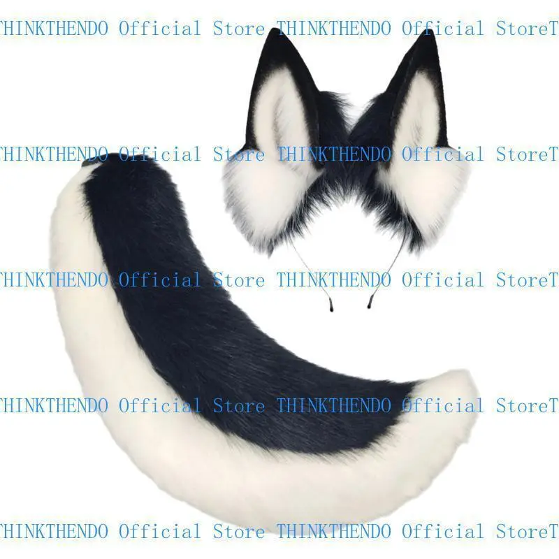 652F2PcsAnimalCosplayCostumeFauxsFursWolfCatsFoxesTailandCatsEarsHeadbandsHalloweenPartyCostumeAccessories Masks 652F2PcsAnimalCosplayCostumeFauxsFursWolfCatsFoxesTailandCatsEarsHeadbandsHalloweenPartyCostumeAccessories Masks