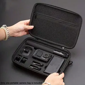 1pc Compatible with Osmo Action 5 PRO / 4 Camera Accessories Portable Bag, Travel Storage Case, Handheld Carry Bag for Charger, Battery Base and Selfie Stick