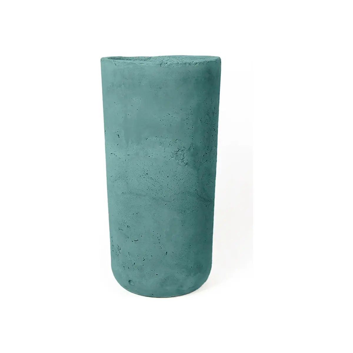 Concretti Designs B3252144 Aster Indoor & Outdoor Round Pot Planter, Turquoise - 11.75 in. Dia. x 23.62 in.