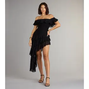 Drama Me Softly Ruffle Chiffon Mini Dress
