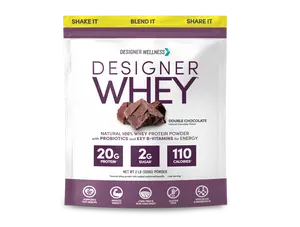 Double Chocolate Designer Whey 2 lb : 100% Whey Protein Powder - Designer Protein®