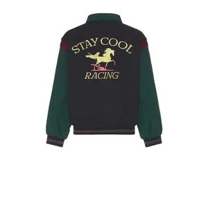 Stay Cool Racing Bomber Jacket in Multi Unisex
