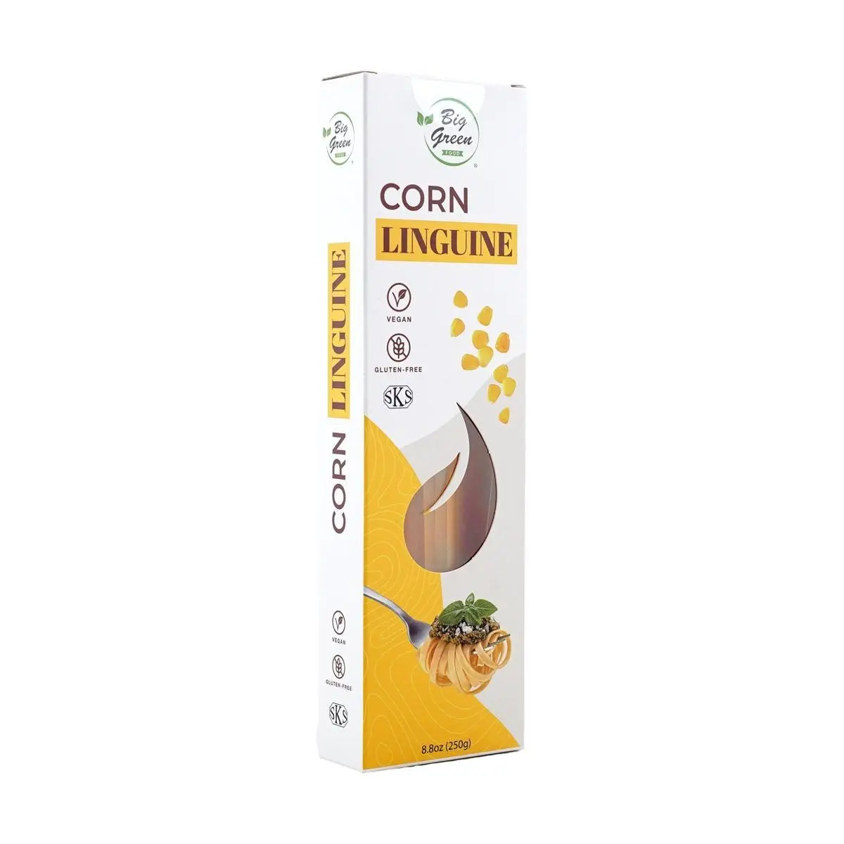 BIG GREEN Organic Gluten-Free Pasta - 250g Thin Spaghetti, Vegan & Vegetarian Friendly, Italian Style Noodles for Healthy Eating
