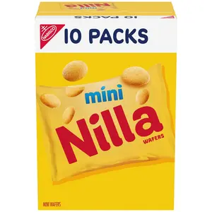 Wafers Mini Cookies, Vanilla Wafers, 10 Snack Packs Wafers Mini Cookies, Vanilla Wafers, 10 Snack Packs
