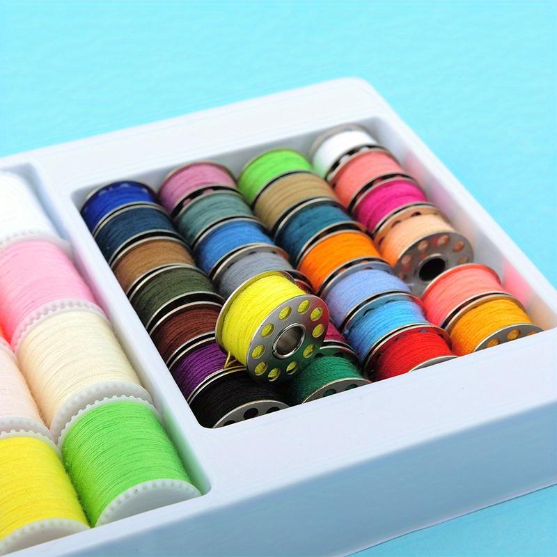 60pcs/Set Sewing Thread Kit, Mini Spools and Bobbins for Sewing Machine, Hand Sewing