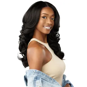 Sensationnel Curls Kinks Glueless Kinky Edges Textured HD Lace Part Wig - Y-PART KINKY BARREL CURL 20"