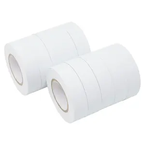 White Electrical Tape 10 Pack 3/4-Inch by 60 , Flame Retardant Electrical Tape, Adhesive for General Home  Auto  Power Circuit Wiring (130mic)