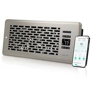 Register Booster Fan Register Holes, Quiet Vent Fan Booster with Intelligent Thermostat, Improves Heating Cooling, App Control, 10-Speeds, Manhattan Smart Register Vent, SN