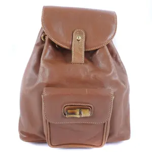 Pre-owned GUCCI Calfskin Tote Bags Bamboo Calf Backpack