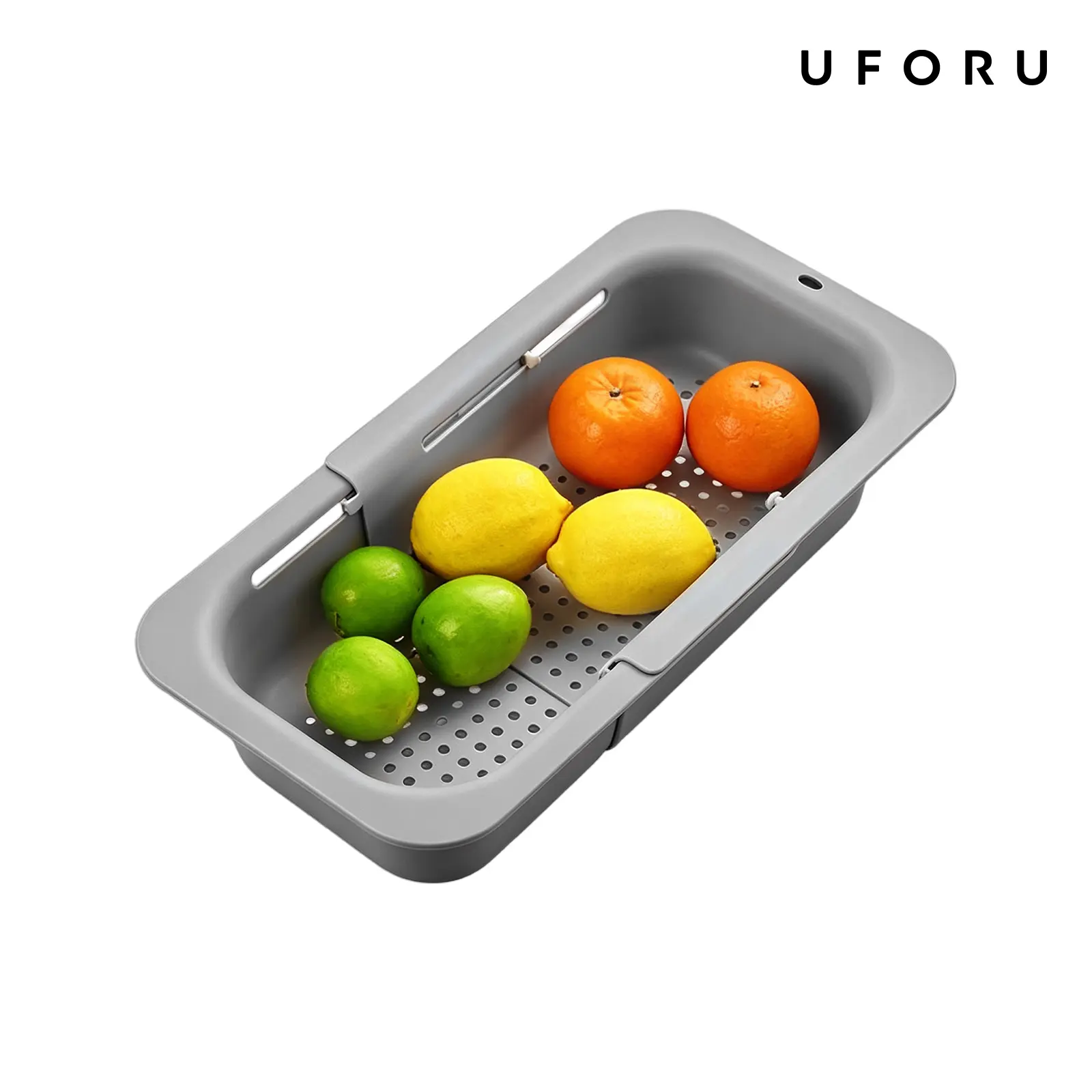 UFORU Collapsible Drain Basket, Kitchen Sink Strainer, Vegetable Wash Basket, Storage Rack, Fruit and Vegetable Drain Basket, Milky White,Draining Utensils,dealsforyou#SummerWins