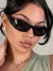 Future Tech Small Frame Y2K Sunglasses, Uv400 Protection, Punk Style, PC Material, Ideal for Daily Wear, Vacation, Outdoor Activities, Sun Protective Eyewear, Summer Sunglasses, Uv Blocking Sunglasses