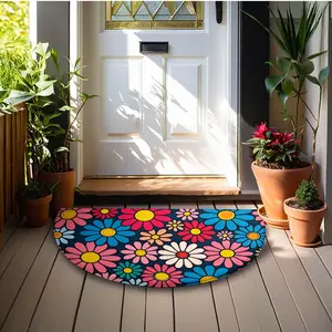 Floral Pattern Non-Slip Mat, Absorbent Quick-Dry Anti-Slip Rug, Floral Washable Rug, Easy to Clean, Suitable for Bathroom, Hallway, Living Room, Balcony, Kitchen