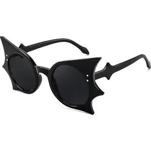 FEISEDY Women Men Funny Sunglasses, Butterfly Shaped Bat Shades for Halloween and Party B4142