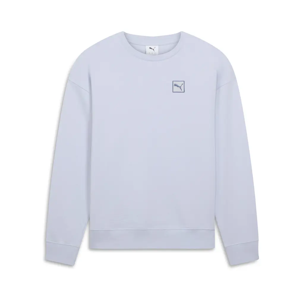 PUMA Womens Essentials Elevated Comfort Crew Neck Sweatshirt Casual - Blue