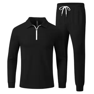 MoFiz Men's Tracksuit 2 Piece Sweatsuit Track Suit 1/4 Zip Long Sleeve Tops Jogging Pants Casual Outfits For Men