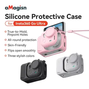 aMagisn for Insta360 GO Ultra Silicone Protective Case , All-round Protection Shell Scratch-resistant & Shock-resistant Case