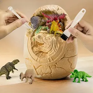 Realistic Dinosaur Fossil Digging Kit, Dinosaur Egg Digging Kit with lifelike dinosaur fossils, Archaeological excavation educational toy, Fossil exploration learning game, Suitable for children 3-6, Kids, Back-to-school gift basket