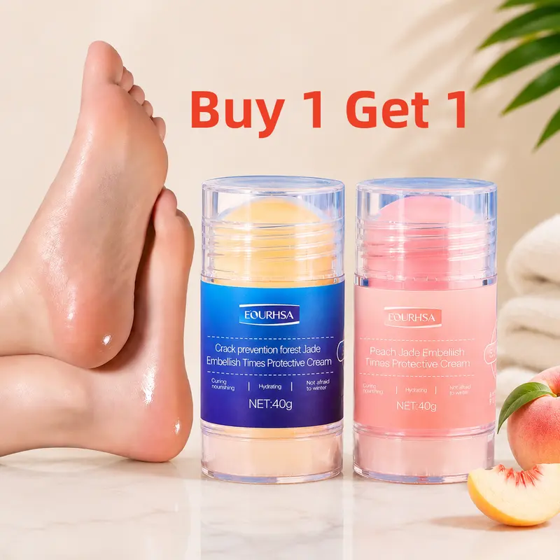 【Buy 1 Get 1】Squalane Foot Cream - Oil-Based, Non-Toxic, Nourishing Foot Care Treatment to Hydrate, Moisture Dry Skin, Repair Cracked Heels, Soften, Remove Dead Skin (Lotion Alternative)