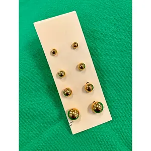 Gold Ball Earrings