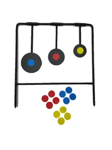 3 Size Metal Spinning Target – Hit It, It Spins & Self Resets – Perfect for Progressive Training – Comes with 12 Multi Color Target Stickers