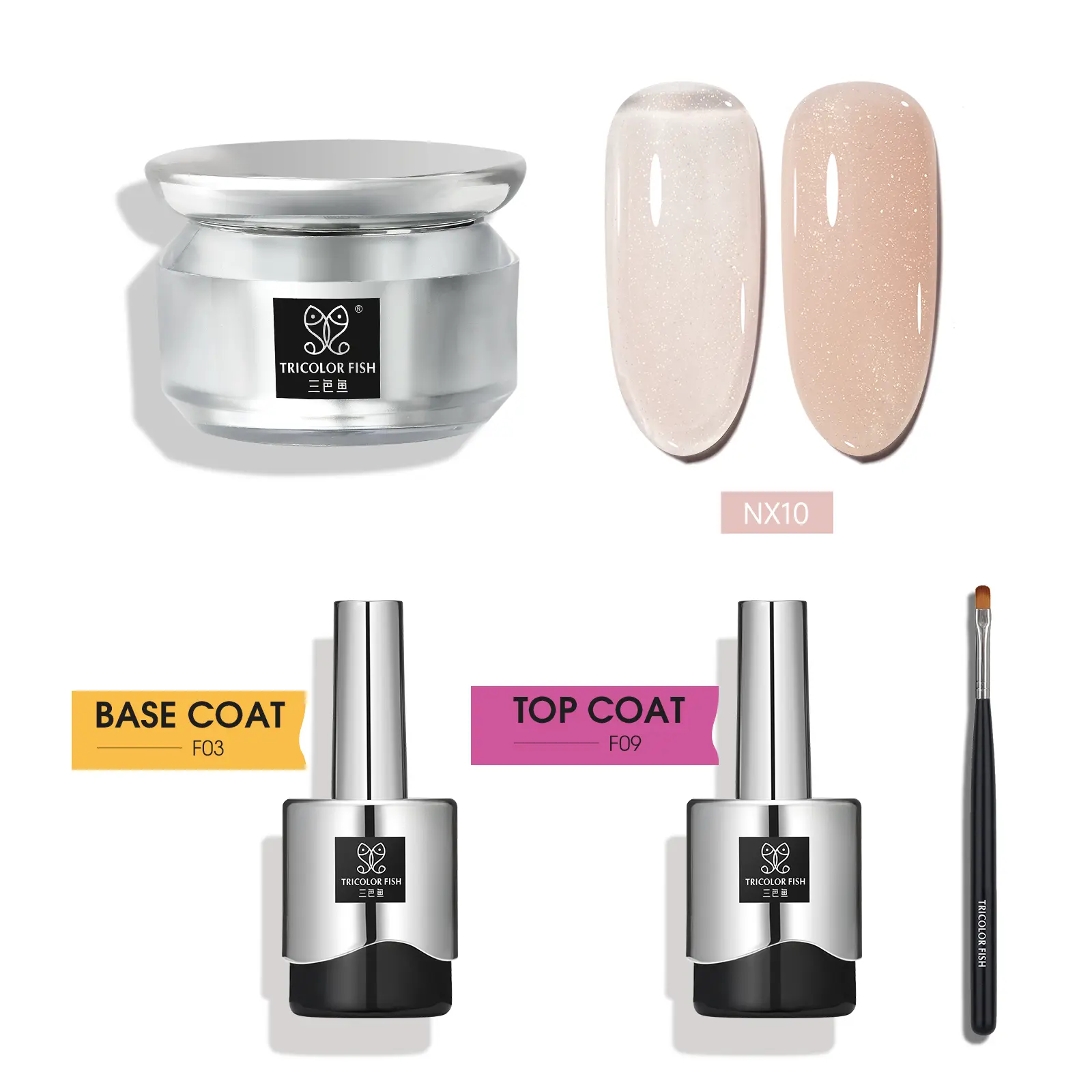 NX10+Base Gel+Top Gel+light therapy pen