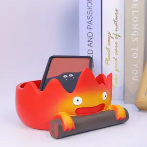 Anime Resin Cartoon Flame Figure Stylish Keychain Tray, Multi-Size Outdoor Indoor Decoration, Perfect Christmas and New Year Gift Choice