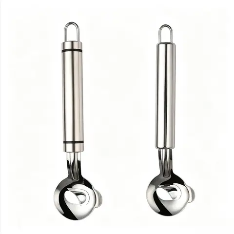 Sturdy Stainless Steel 2-Piece Cactus Peeler Spoon Set - 7.36in Length, 1.81in Head Width, Smooth Thorn-Free Prep Tool, Vegetable Slicer, Convenient Storage, Elegant Aesthetic, Enhances Safety, Home Kitchen Gadget (Hanging Design)