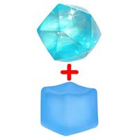 Polygon + square blue combination