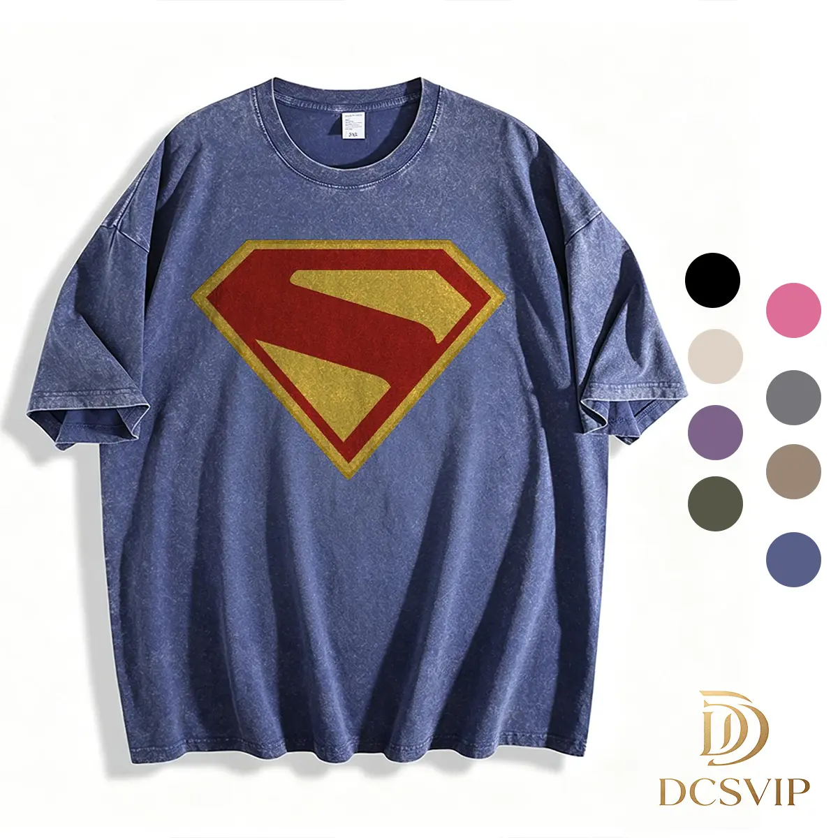 WB Officially Licensed Justice League Superman logo Collectible Item Retro Washed Superman Symbol Oversized Graphic Tee Unisex etro Washed Superman Symbol Oversized Graphic Tee Unisex AestheticStreetwear Casual T-ShirtStreetwear Casual T-Shirt campingesse